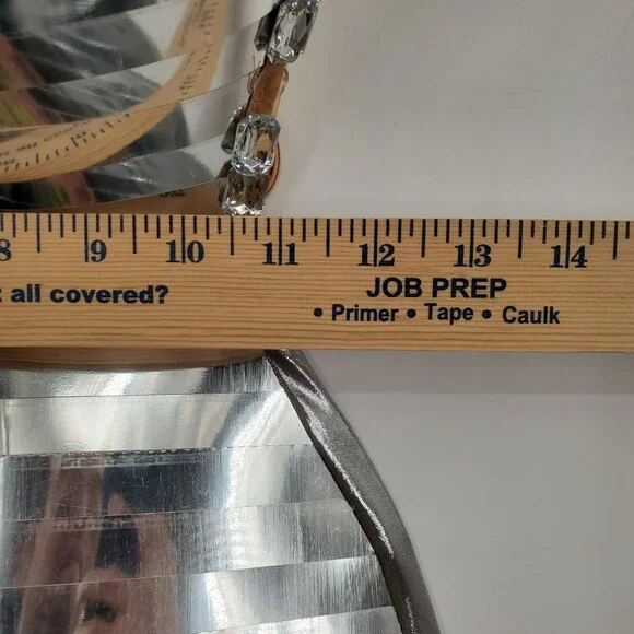 Elegant Silver Strapless Midi Dress - Picture 13 of 15